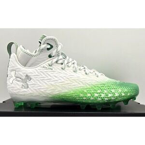 Under Armour Men's Spotlight Clone 3.0 MC Football Cleats White/Green Size 13 UA